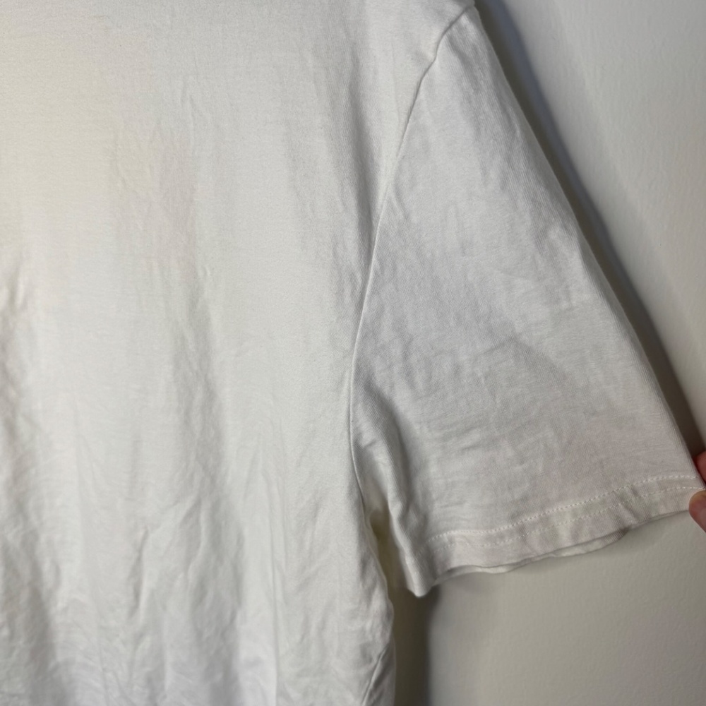 ZARA 100% cotton long white t-shirt size L - Picture 6 of 8